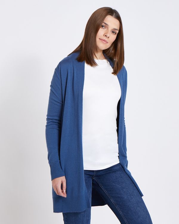 Paul Costelloe Living Studio Blue Shawl Cardigan