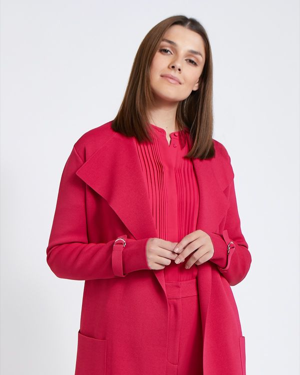 Paul Costelloe Living Studio Pink Viscose Belt Cardigan