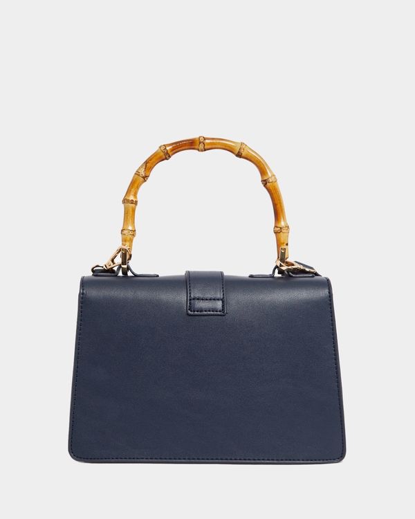 Savida Stripe Bamboo Handle Bag
