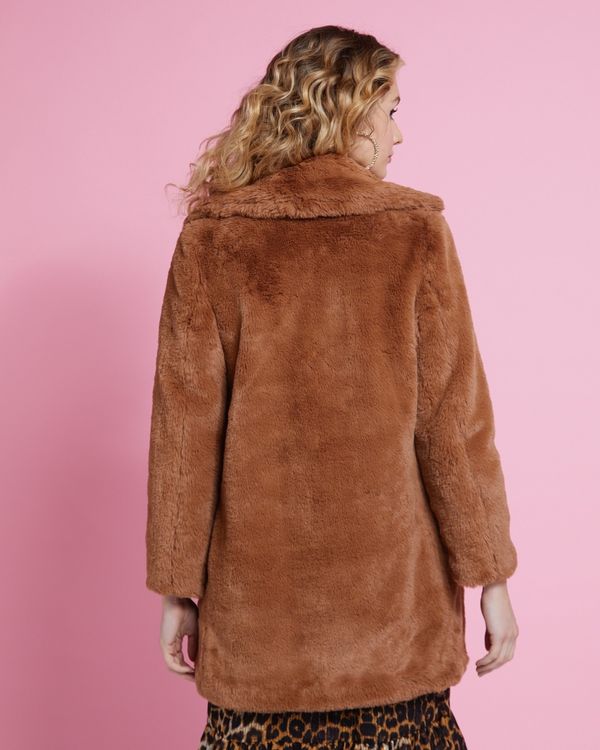 Savida All Over Faux Fur Coat