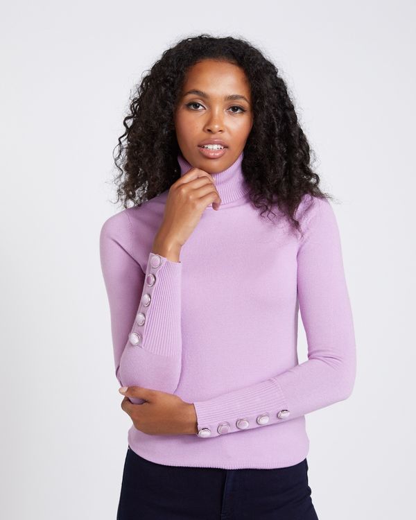 Savida Velvet Button Cuff Jumper