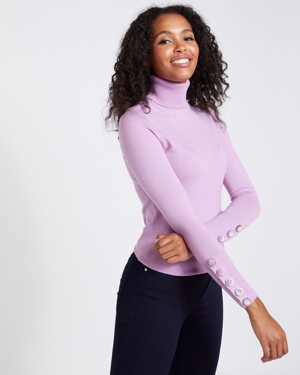 Savida Velvet Button Cuff Jumper