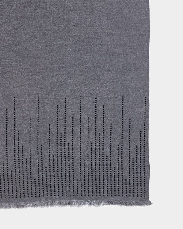 Paul Costelloe Living Studio Grey Studded Scarf