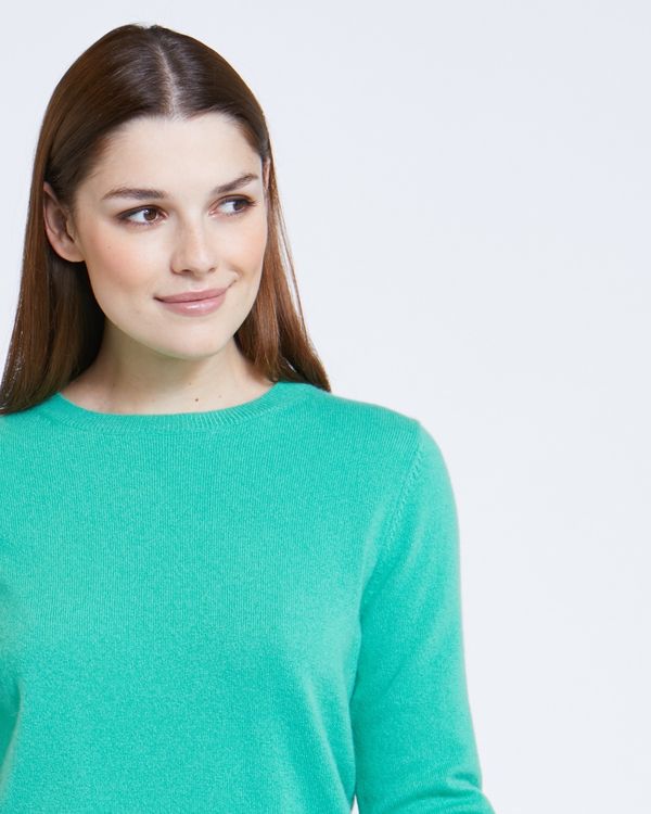 Paul Costelloe Living Studio Green Cashmere Crew Neck Jumper
