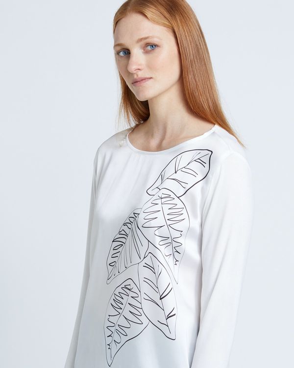 Carolyn Donnelly The Edit Leaf Print Top