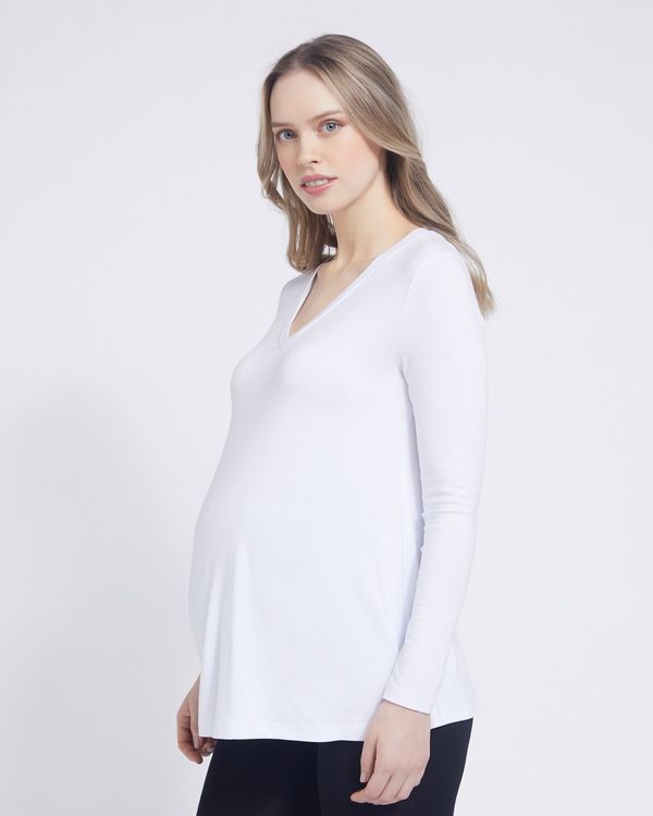 Savida Maternity V-Neck Flared Top