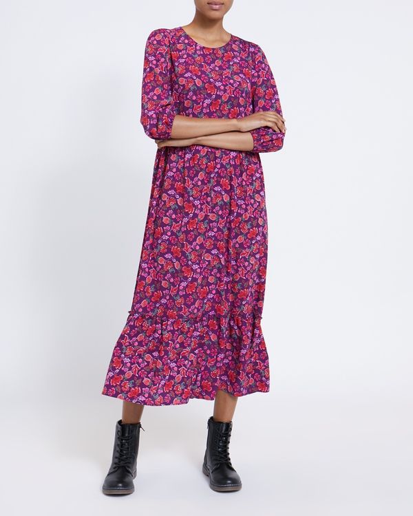 Round Neck Midi Dress