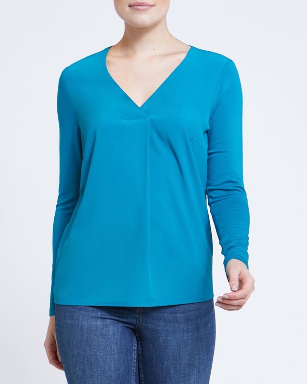 V-Neck Jersey Back Top