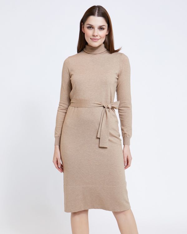Paul Costelloe Living Studio Camel Polo Tie Dress