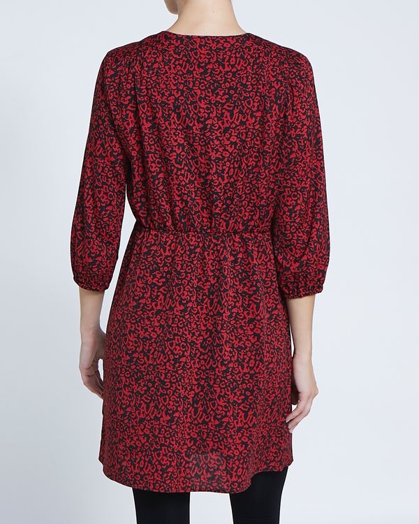 V-Neck Button Dress