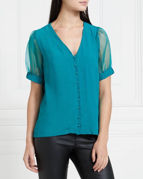 Gallery Organza Sleeve Top