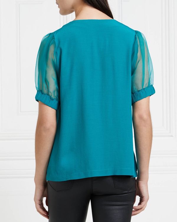 Gallery Organza Sleeve Top