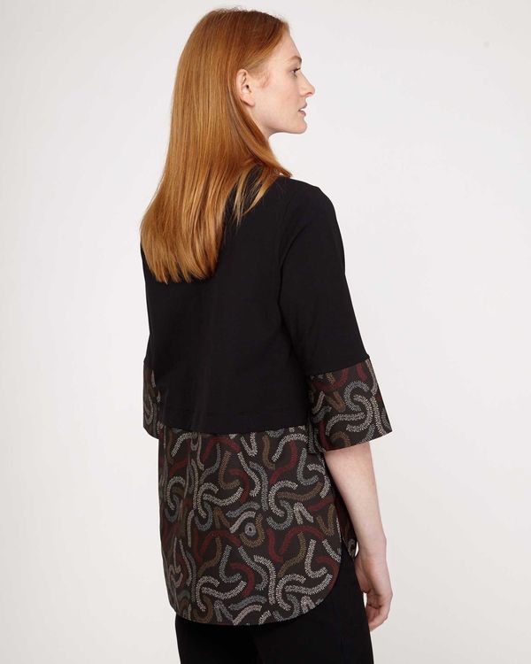 Carolyn Donnelly The Edit Squiggle Print Cotton Hem Top