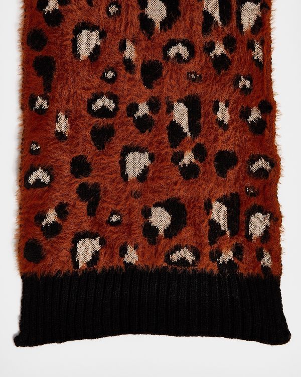 Savida Lurex Leopard Scarf