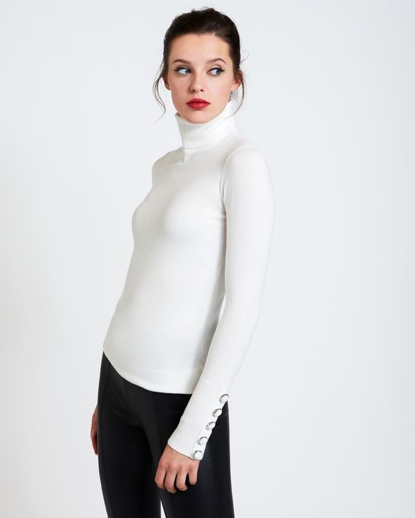 Savida Velvet Button Cuff Jumper