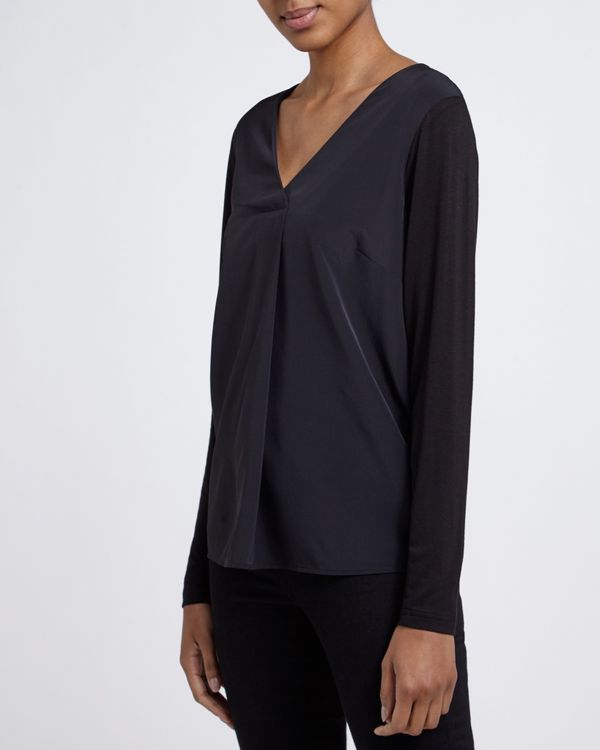 V-Neck Jersey Back Top
