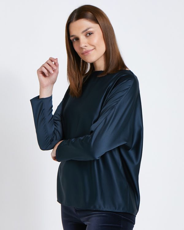 Paul Costelloe Living Studio Navy Batwing Top