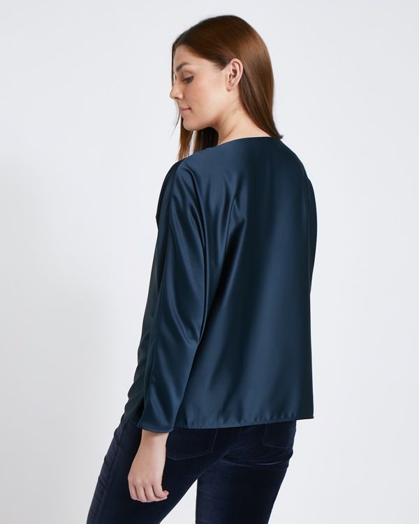 Paul Costelloe Living Studio Navy Batwing Top