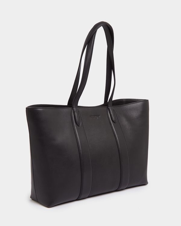 Paul Costelloe Living Studio Black Leather Shopper Tote