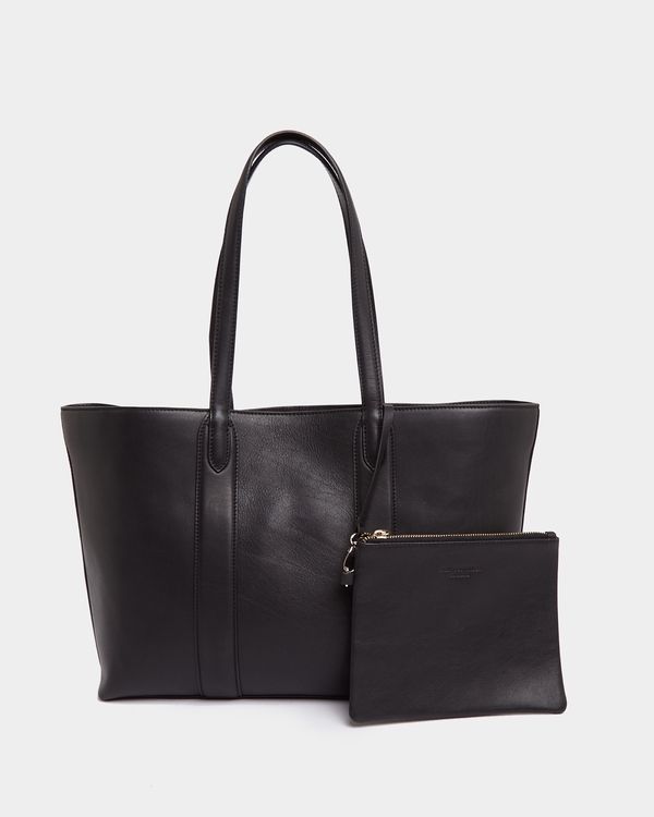 Paul Costelloe Living Studio Black Leather Shopper Tote