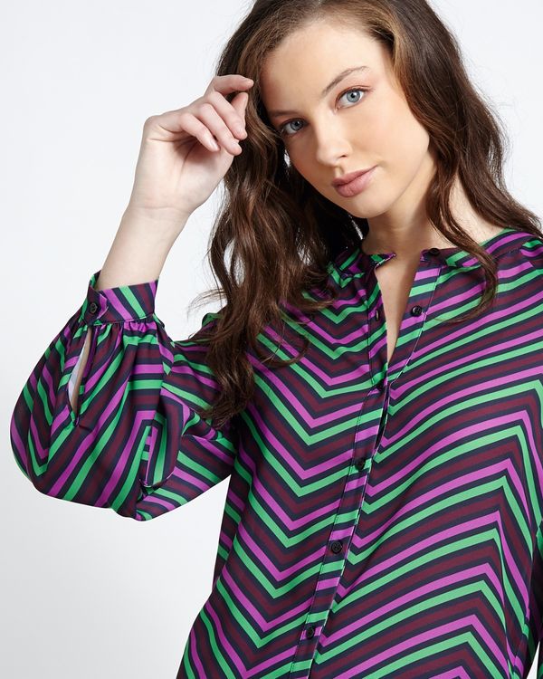 Lennon Courtney at Dunnes Stores Jewel Chevron Blouse