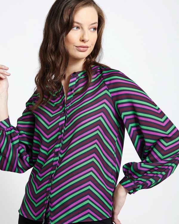 Lennon Courtney at Dunnes Stores Jewel Chevron Blouse