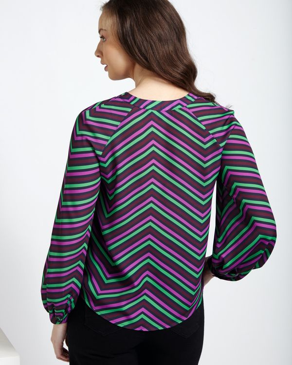 Lennon Courtney at Dunnes Stores Jewel Chevron Blouse