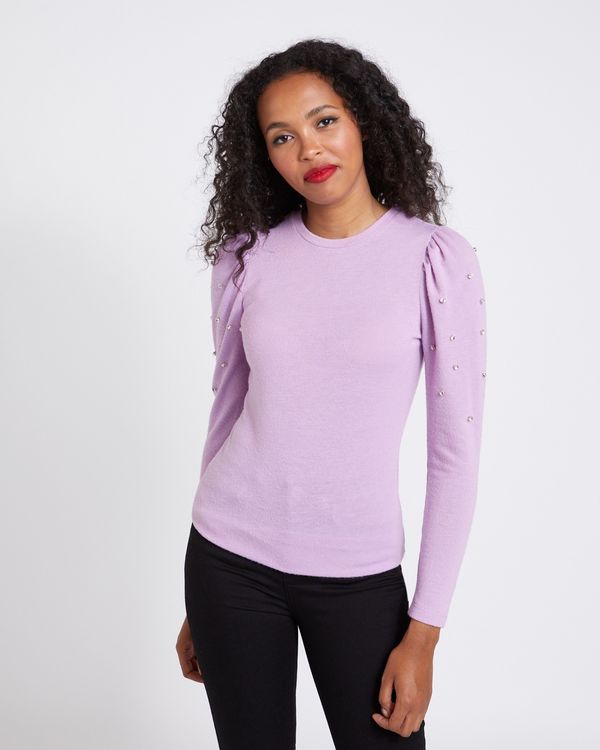 Savida Jewel Sleeve Soft Touch Top