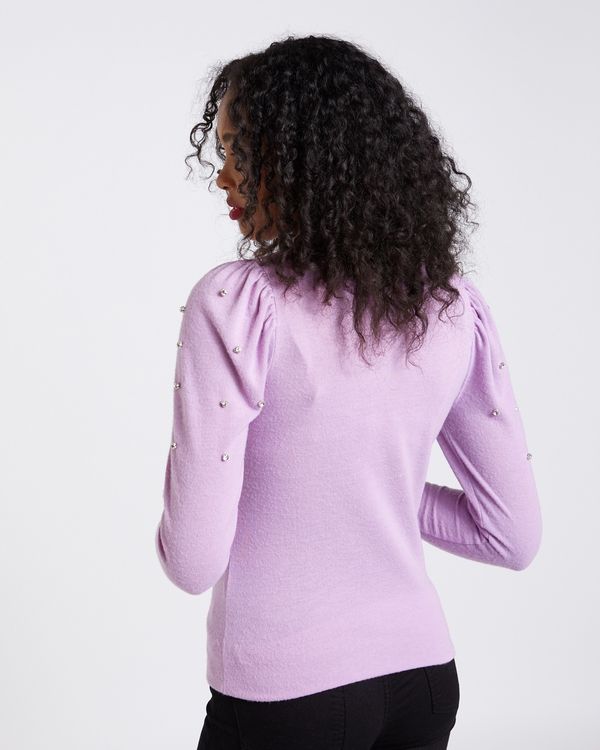 Savida Jewel Sleeve Soft Touch Top