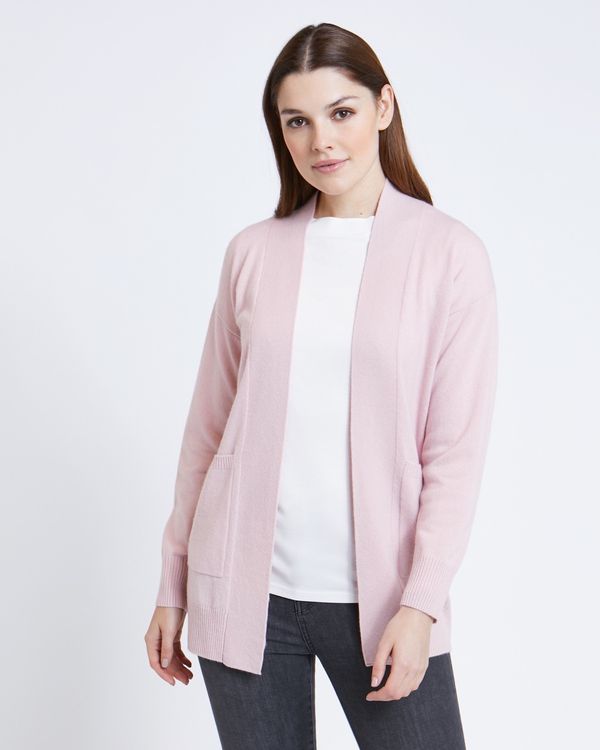 Paul Costelloe Living Studio Blush Cashmere Pocket Cardigan