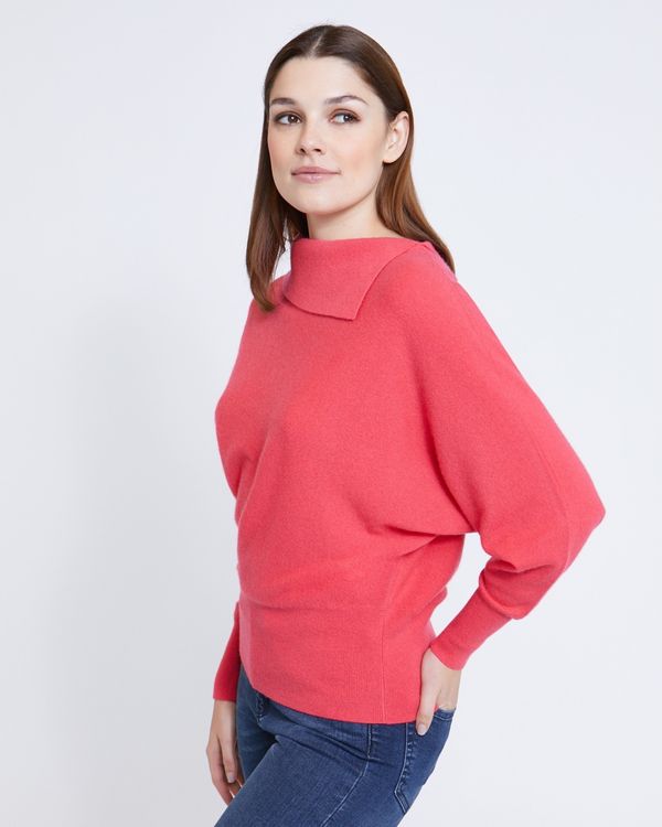 Paul Costelloe Living Studio Coral Cashmere Cowl Neck Jumper
